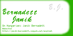 bernadett janik business card